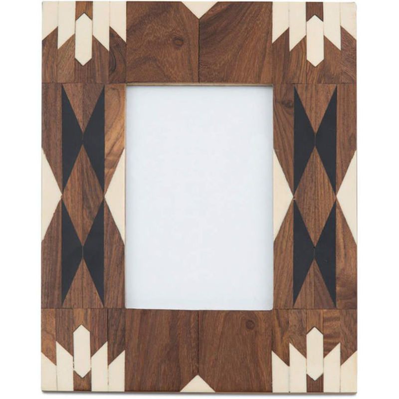   Brown Indian Wood Bone Inlay photo frame     | Loft Concept 