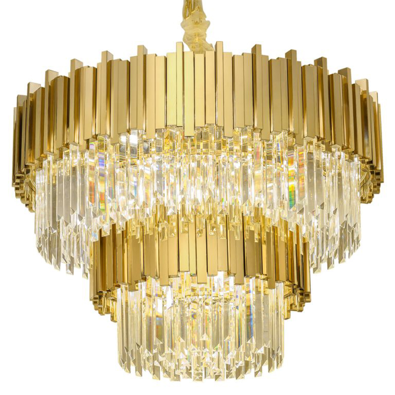    Luxxu Modern Cascade Chandelier Gold Metal Glass 80      | Loft Concept 