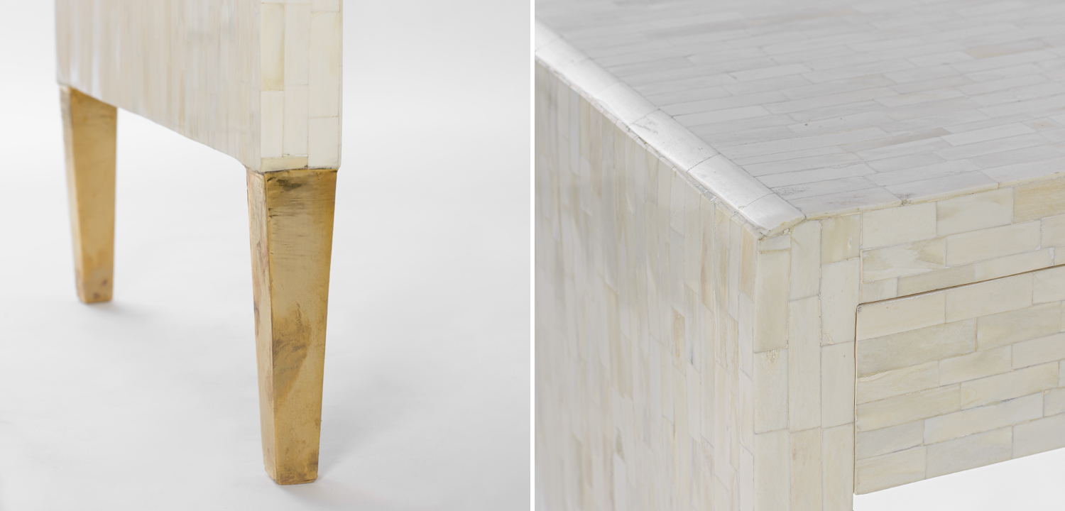 Рабочий стол Bone Inlay Two Drawer Table - фото