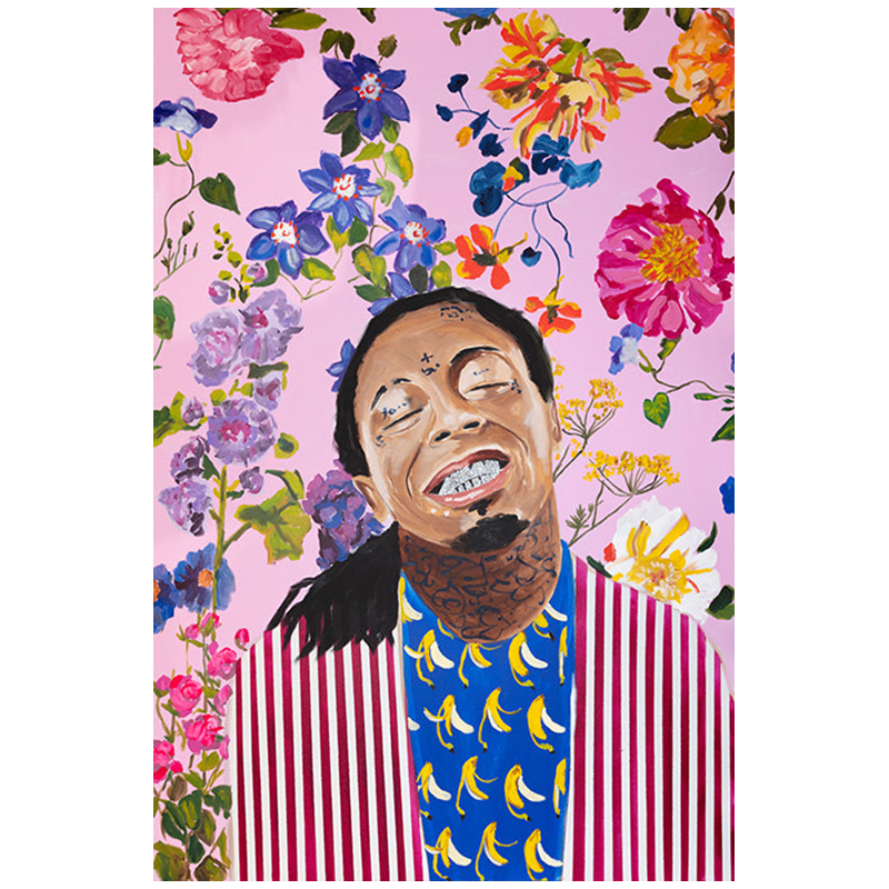  Lil Wayne with Floral Background    | Loft Concept 