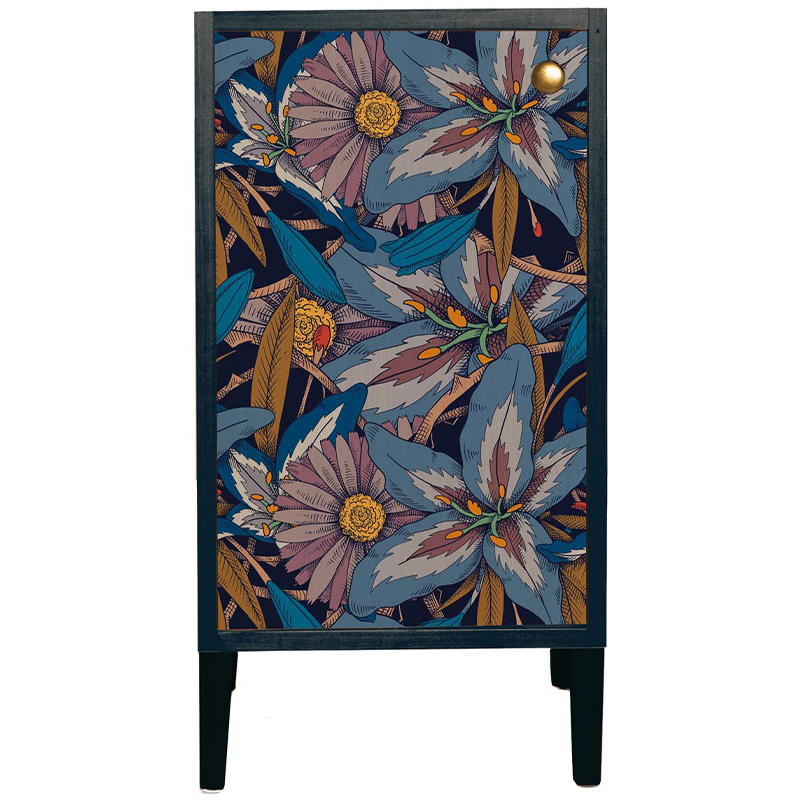 Шкаф с цветочным изображением Blue Floral Print Cabinet