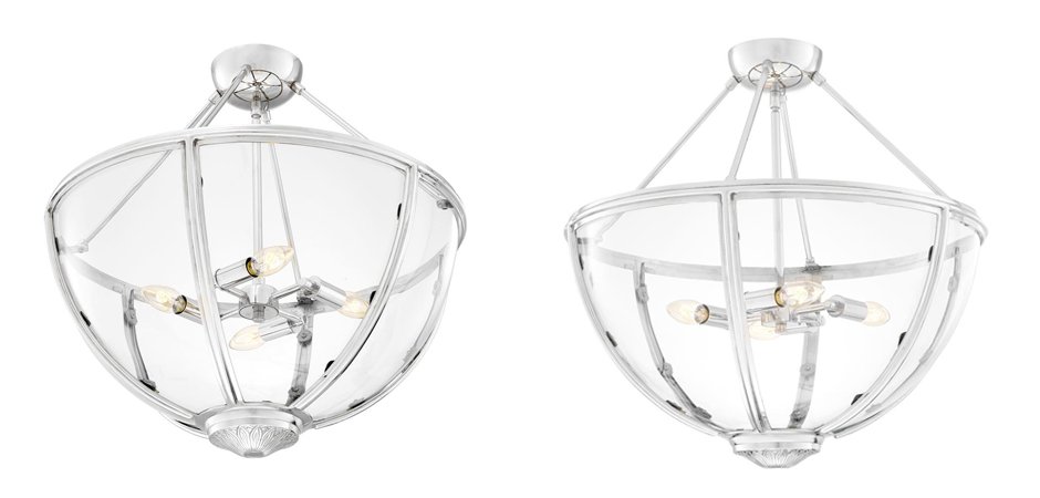 Потолочный светильник Eichholtz Ceiling Lamp Deveraux Nickel - Loft-Concept в Москве