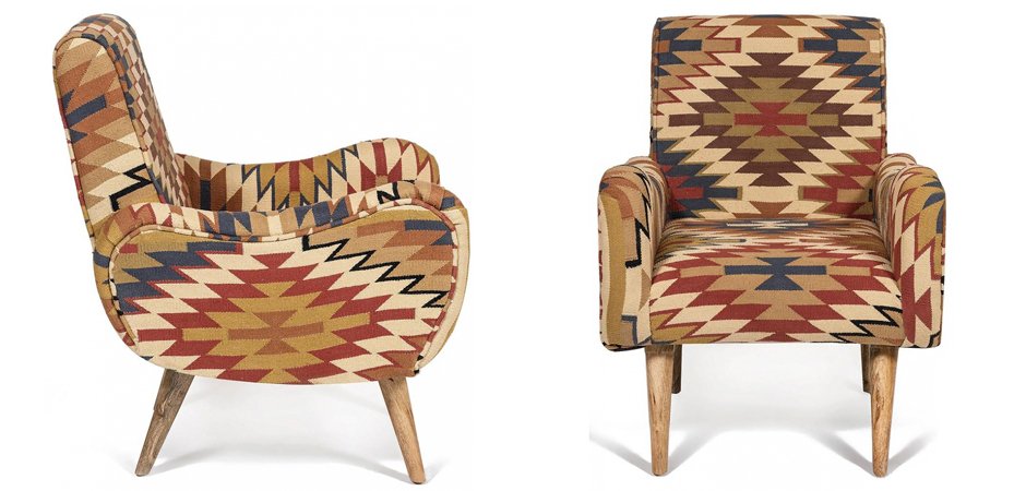 Кресло KELIM Pattern Brown Chair I - фото