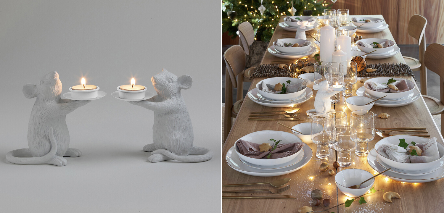 Комплект подсвечников Mouse with twinkle - фото №1