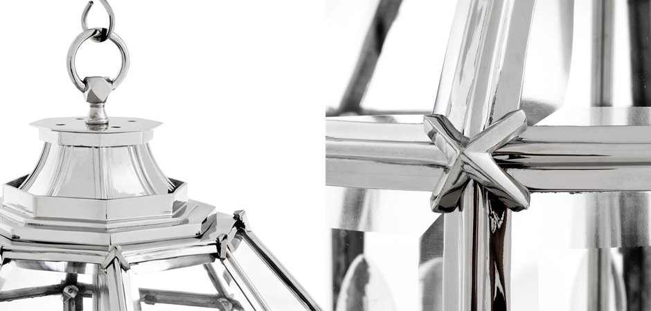 Люстра Lantern Owen Nickel M - Loft-Concept в Москве