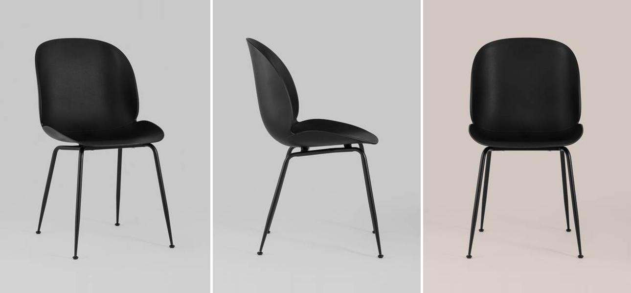 Стул Пластиковый Черный цвет Vendramin Chair - фото