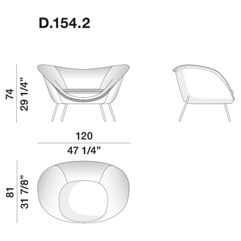 Дизайнерское кресло Gio Ponti D.154.2 Armchair в Москве