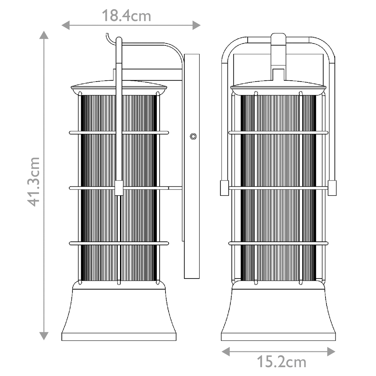 Настенный фонарь цилиндрической формы с рифленым стеклом в золотом каркасе на черном прямоугольном основании Eurofase в Москве