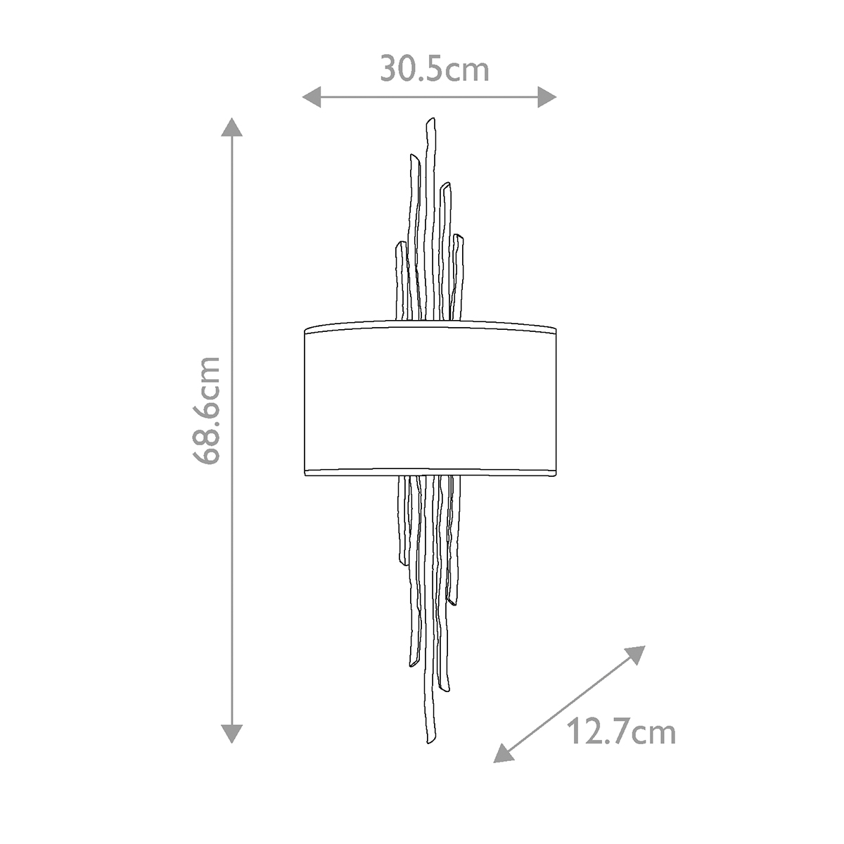Бра с белым абажуром и элементами в виде натуральных веток Hinkley в Москве
