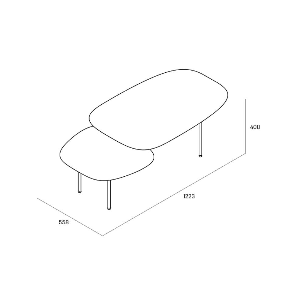 Step журнальный столик из натурального дуба и металла в Москве