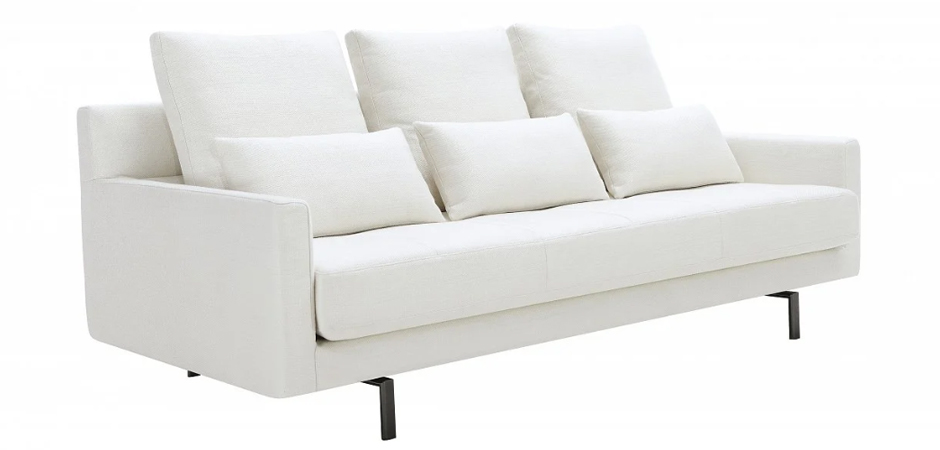 Белый трехместный диван Foggia - фото