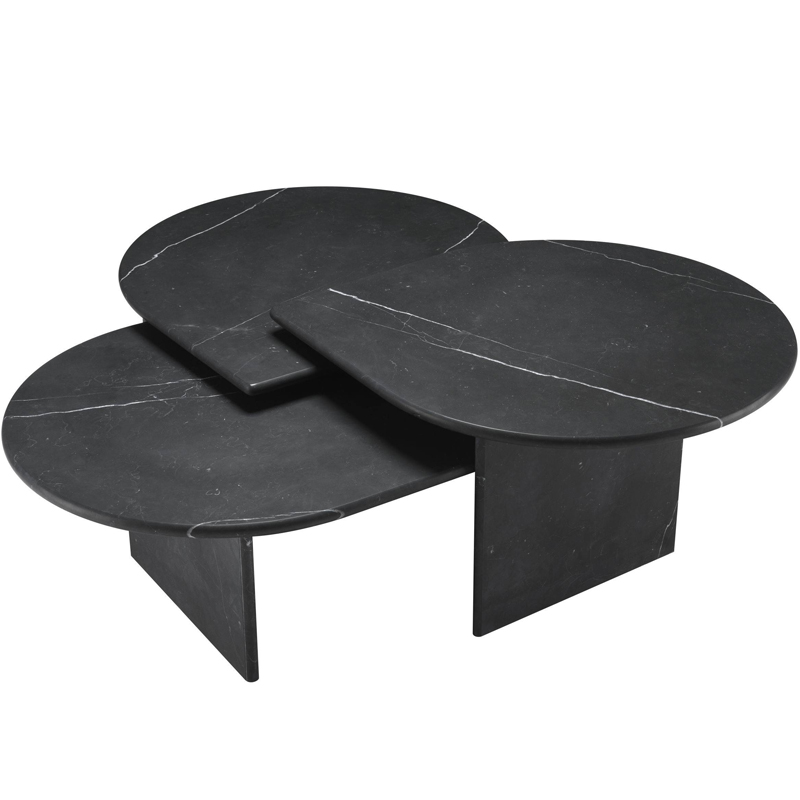    Eichholtz Coffee Table Naples Set of 3 black   Nero   | Loft Concept 