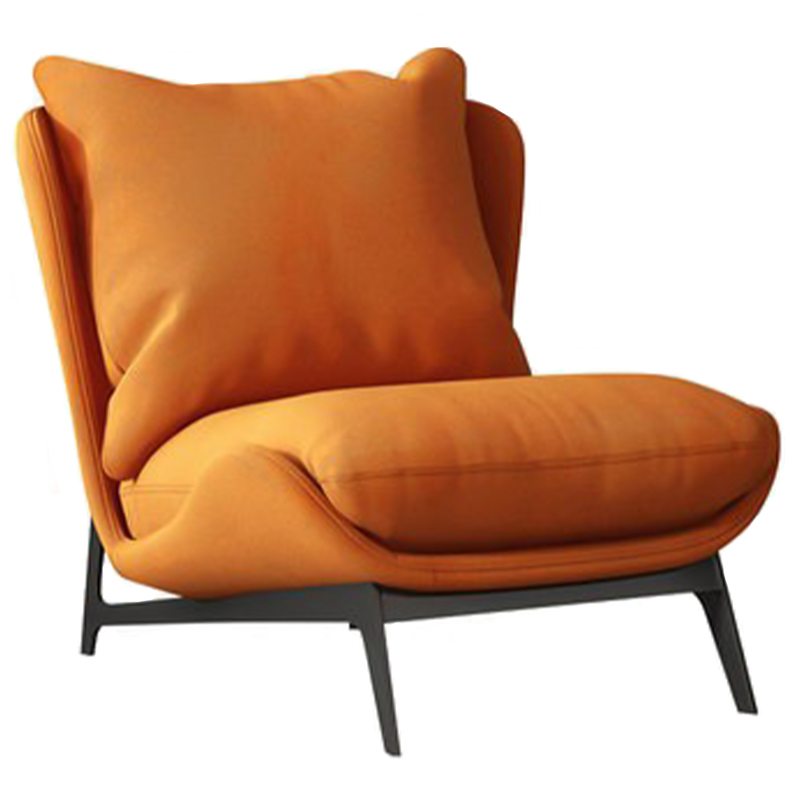  Maxwell Orange Textile Leather Armchair     | Loft Concept 