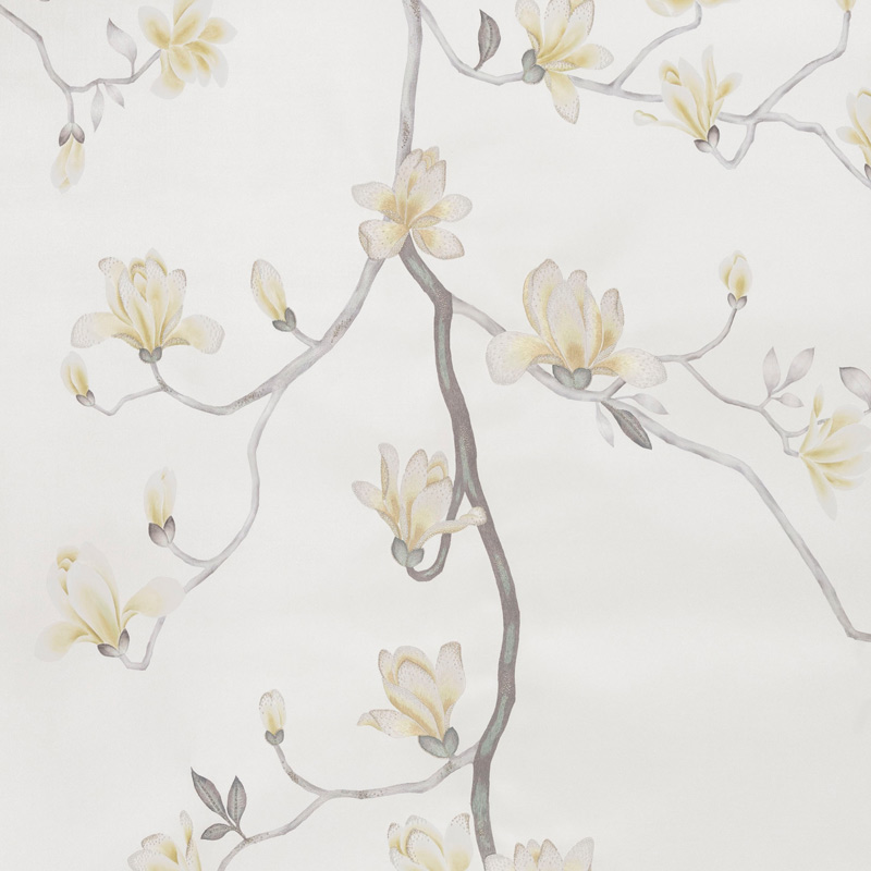 Обои ручная роспись Magnolia Canopy Colourway SC-288 on Natural Mica metallic silk  в Москве | Loft Concept 