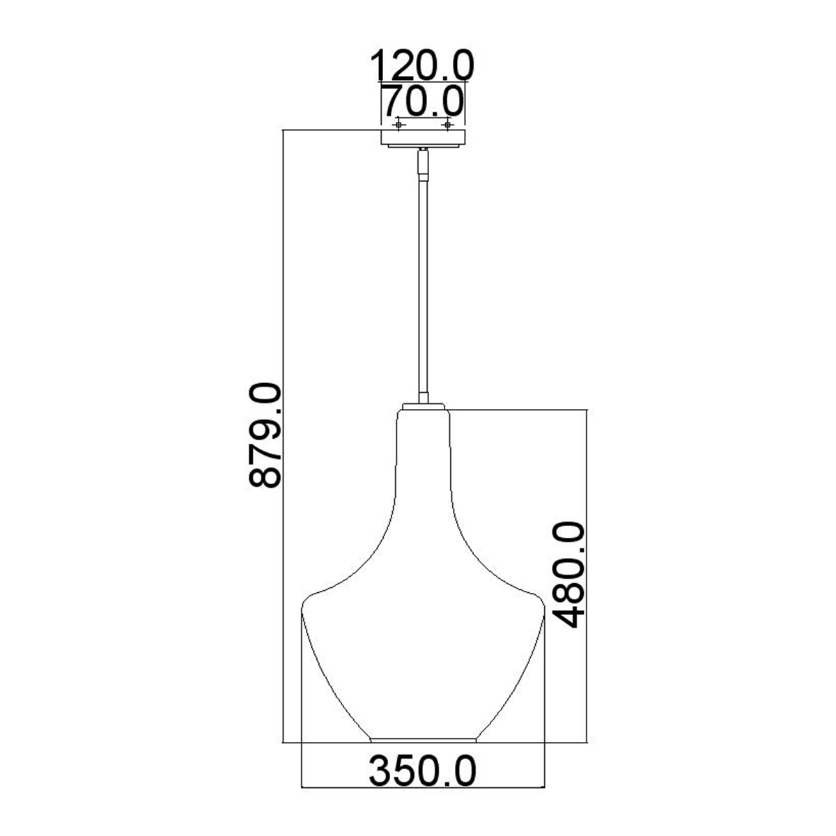 Подвесной светильник прозрачный стеклянный органической формы Kichler в Москве
