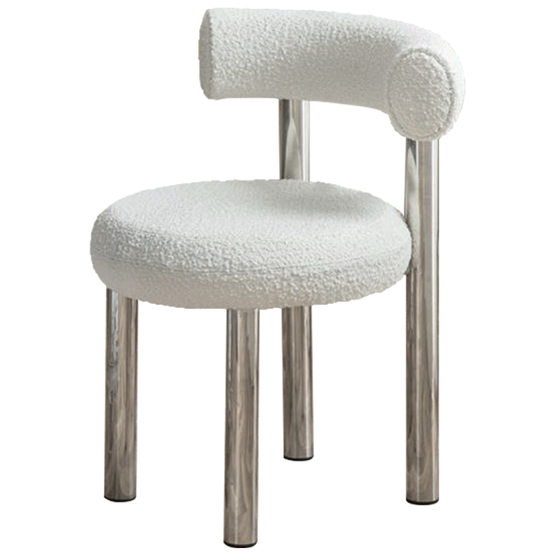 Ellias White Boucle Chair     | Loft Concept 