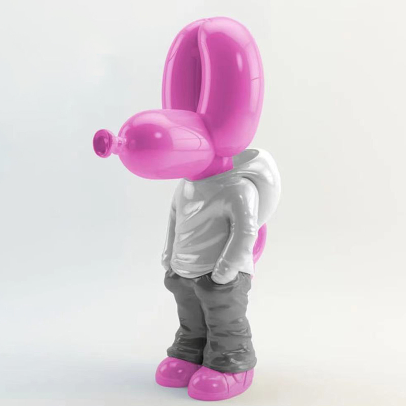 Статуэтка Pink Balloon Dog Розовый Белый Серый в Москве | Loft Concept 