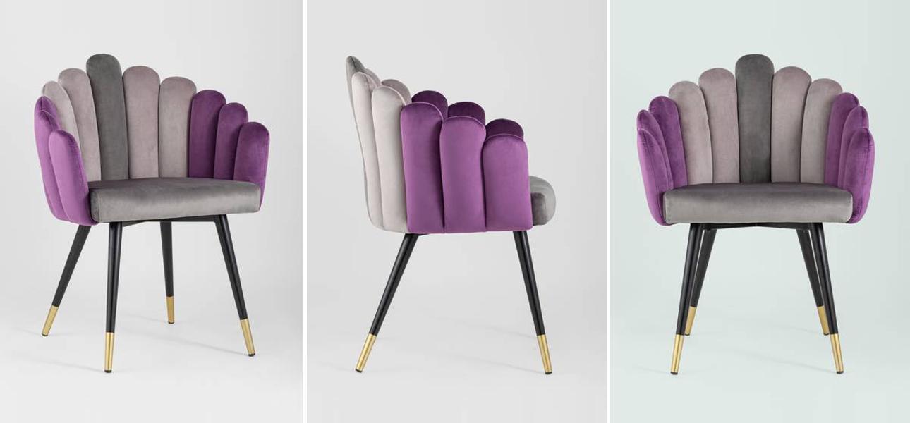 Стул Camellia Chair Сиреневый Велюр - фото