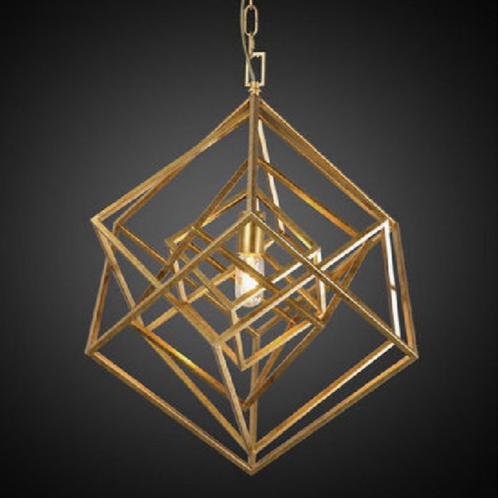   CUBIST Chandelier Gold 1 bulbs    | Loft Concept 