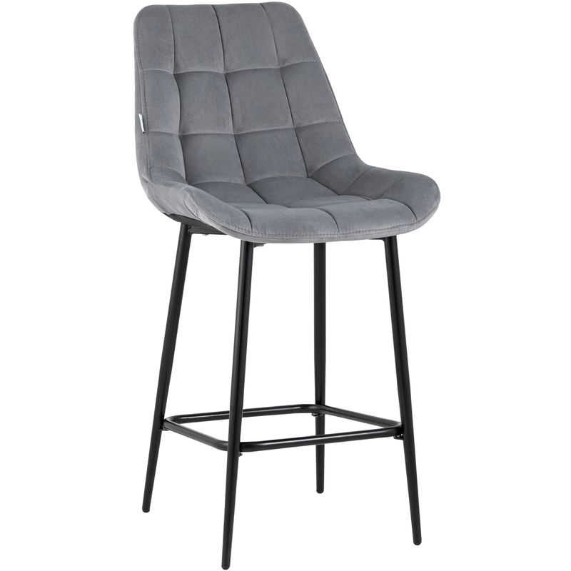 

Стул Полубарный NANCY Chair посадка 65 см Серый Велюр