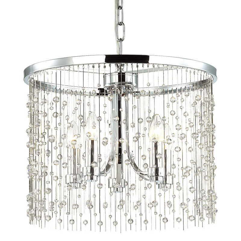 Люстра Hailstorm Rain Chandelier chrome Прозрачный (Transparent) Хром в Москве | Loft Concept 