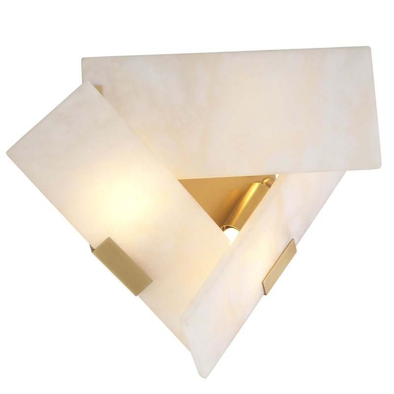 Бра Eichholtz Wall Lamp Bella Bianco Латунь Белый в Москве | Loft Concept 