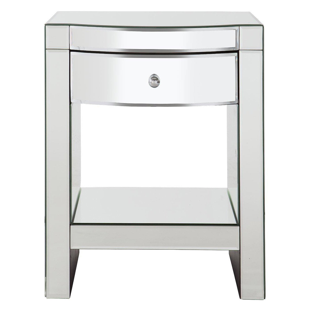 Прикроватная зеркальная тумба с ящиком и полкой Bedside Mirror Cabinet 43000₽