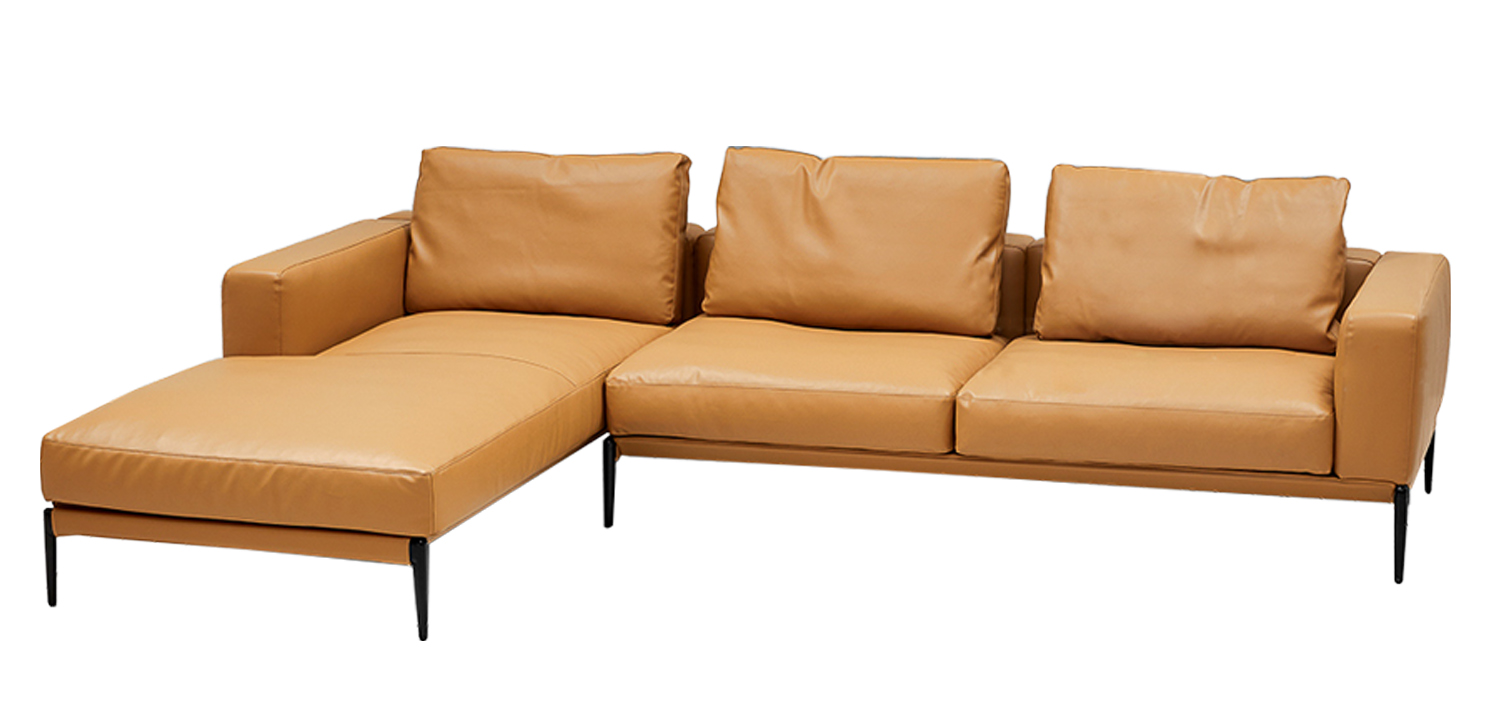 Диван угловой Minimalistic Caramel Corner Sofa - фото