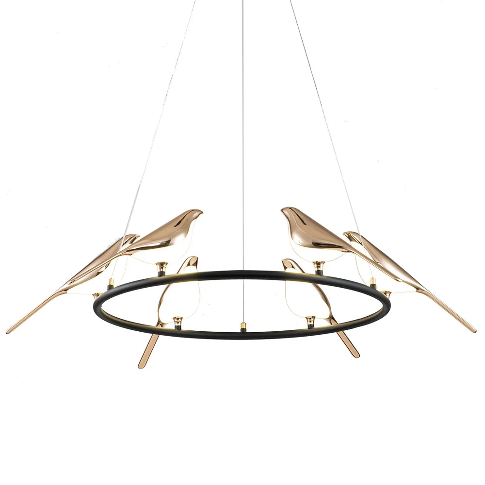 

Подвесной светильник с декором в виде птиц Birds Ring Hanging Lamp
