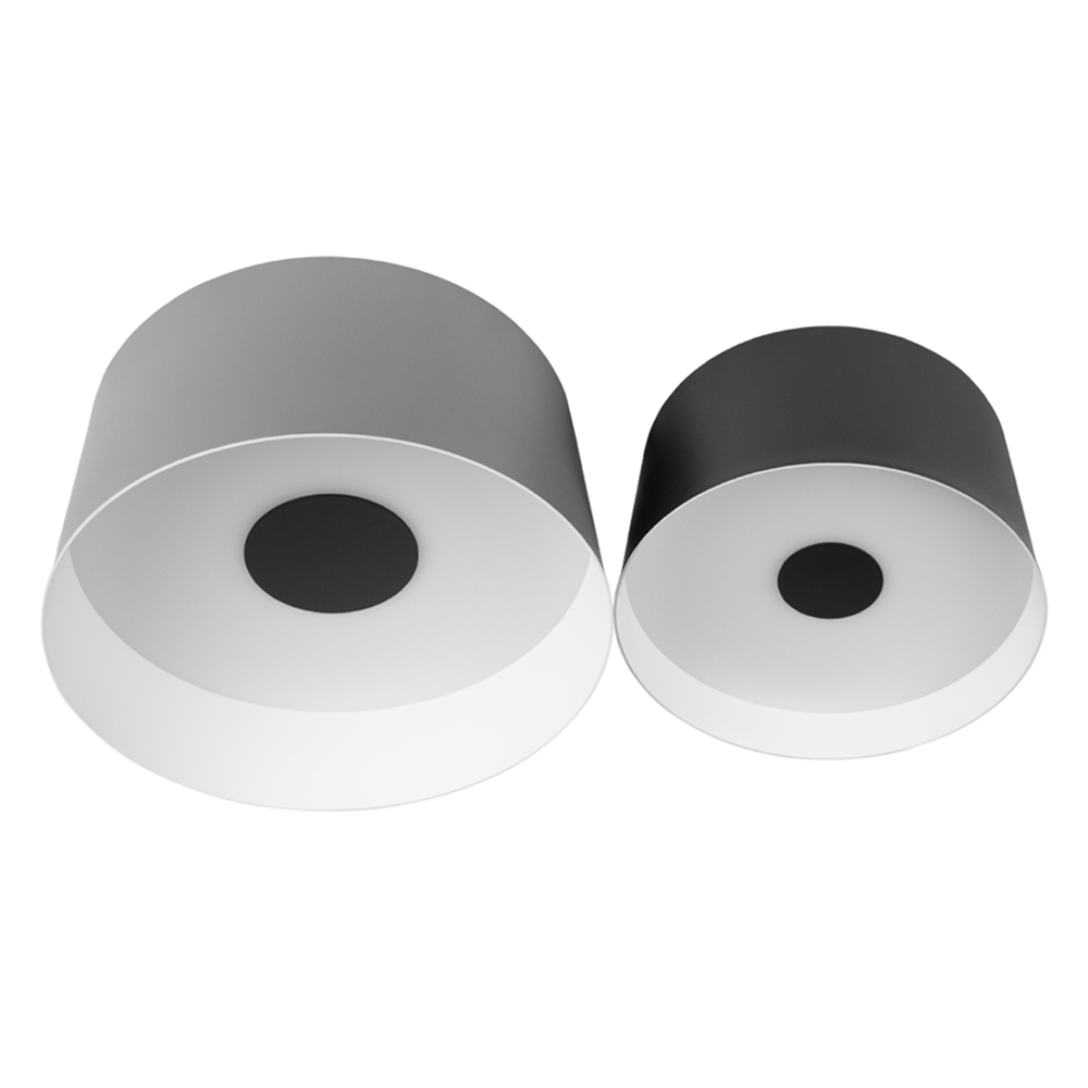 Потолочный светильник с 2-мя цилиндрическими абажурами серого и черного цвета Urban Dome 14460₽