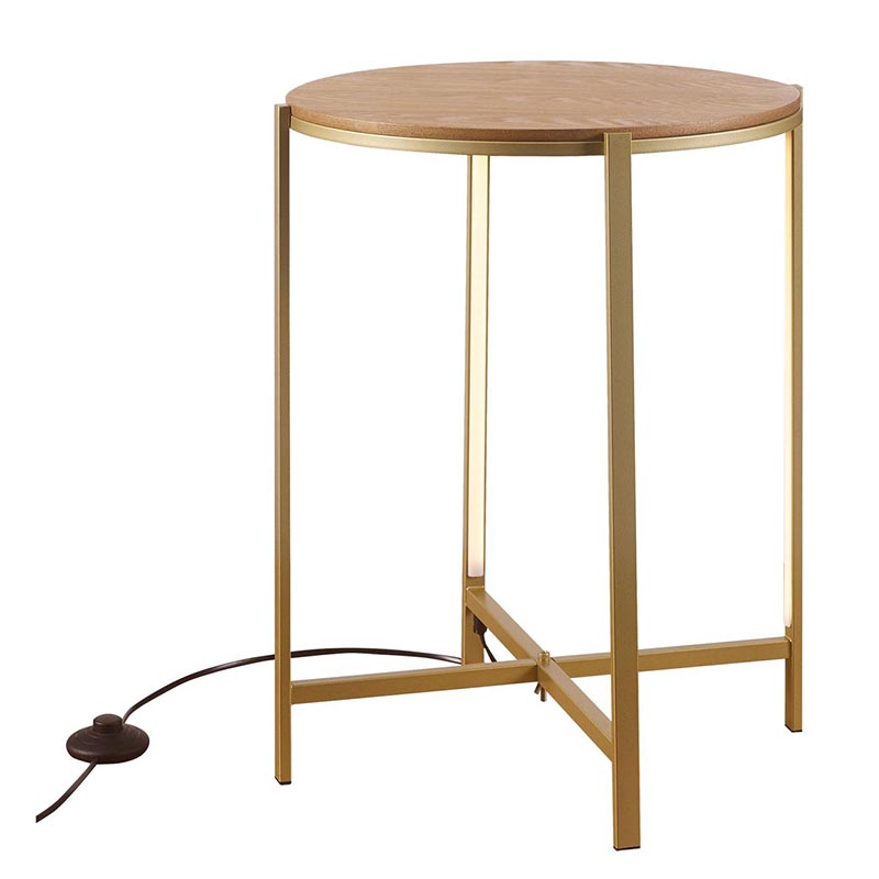 Приставной стол Kelin Side Table Bronze LED Бронза Древесина в Москве | Loft Concept 