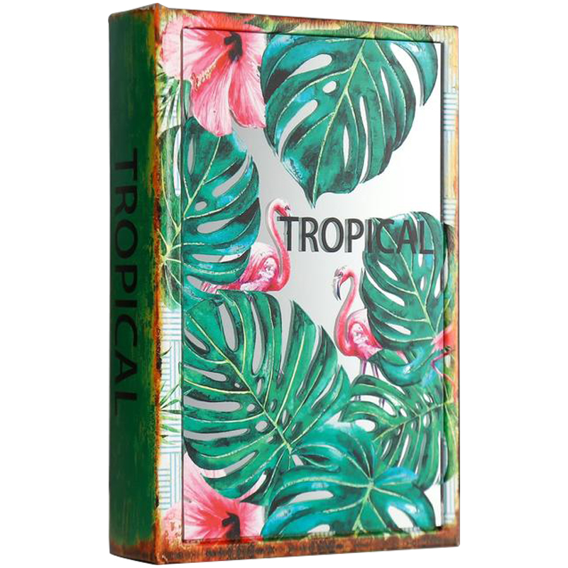 Шкатулка-книга Tropical Flamingos Mirror Book Box