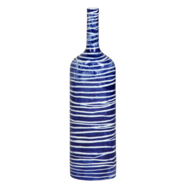  blue & white ornament Striped Bottle     | Loft Concept 