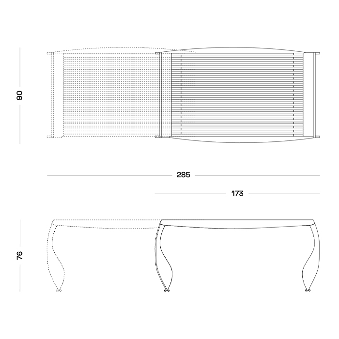 Дизайнерский раздвижной обеденный стол Poltronova Split Dining Table в Москве