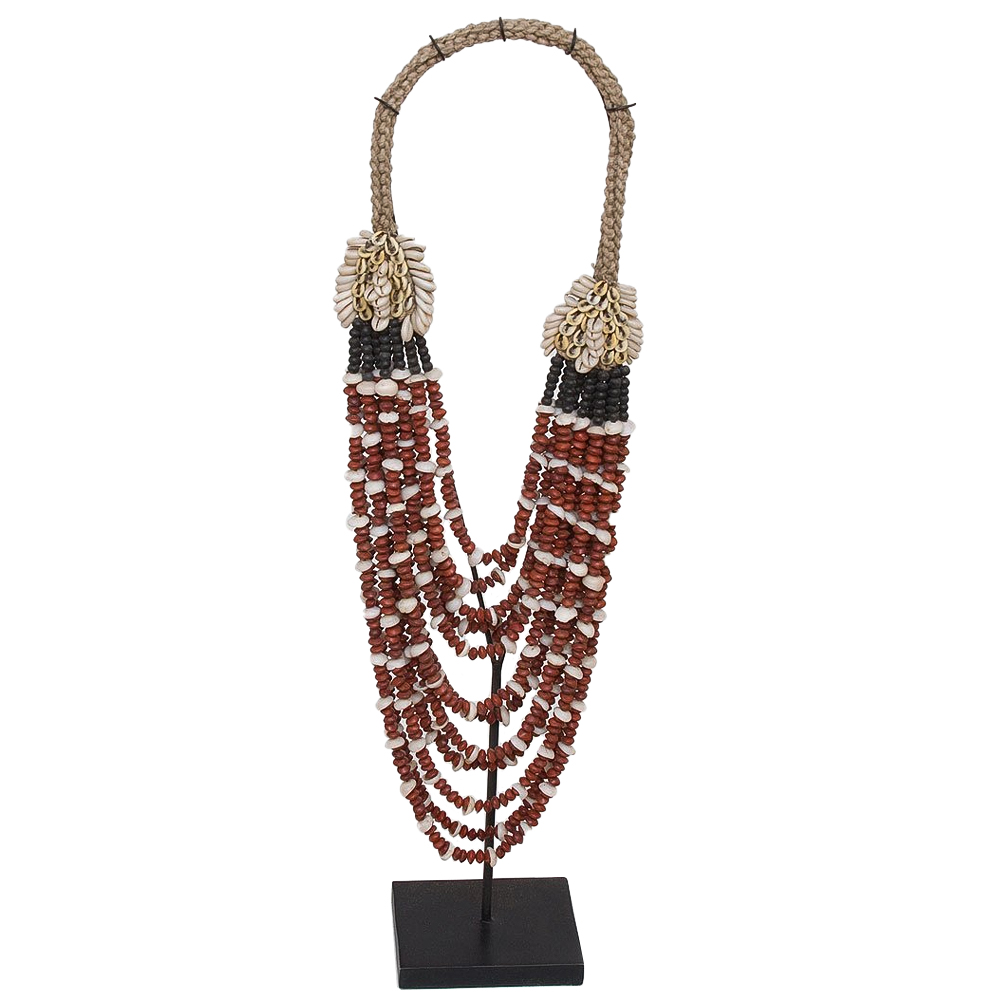 

Этническое длинное ожерелье из бус и ракушек Aboriginal Long Necklace