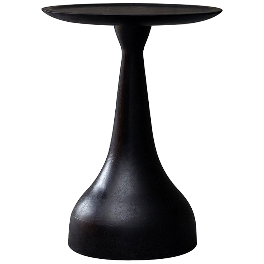 

Приставной круглый столик из массива акации Veras Black Side Table