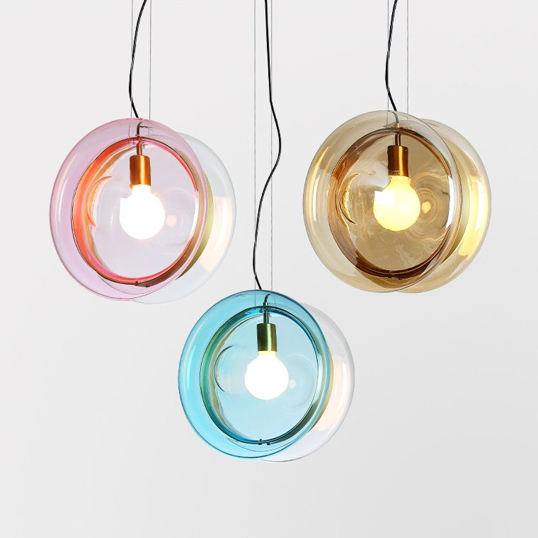   PENDANT LIGHT Bomma ORBITAL  (Transparent)  (Amber)  (Rose) ̆    | Loft Concept 