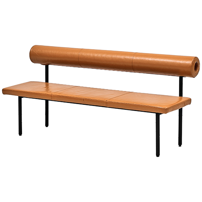 Диван-скамья с обивкой из натуральной кожи Timms Leather Sofa Bench