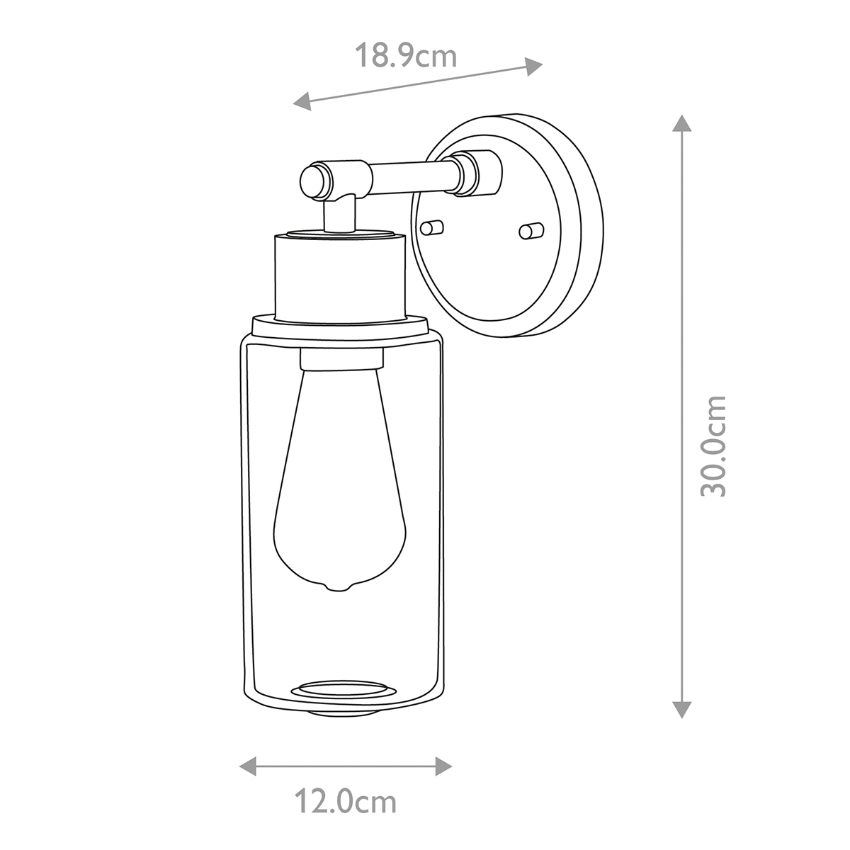 Бра с цилиндрическим прозрачным плафоном из стекла с пузырьками Elstead Lighting в Москве