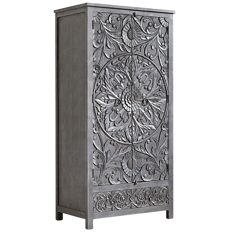 

Шкаф Indian Antique White Furniture Cupboard Devan серый