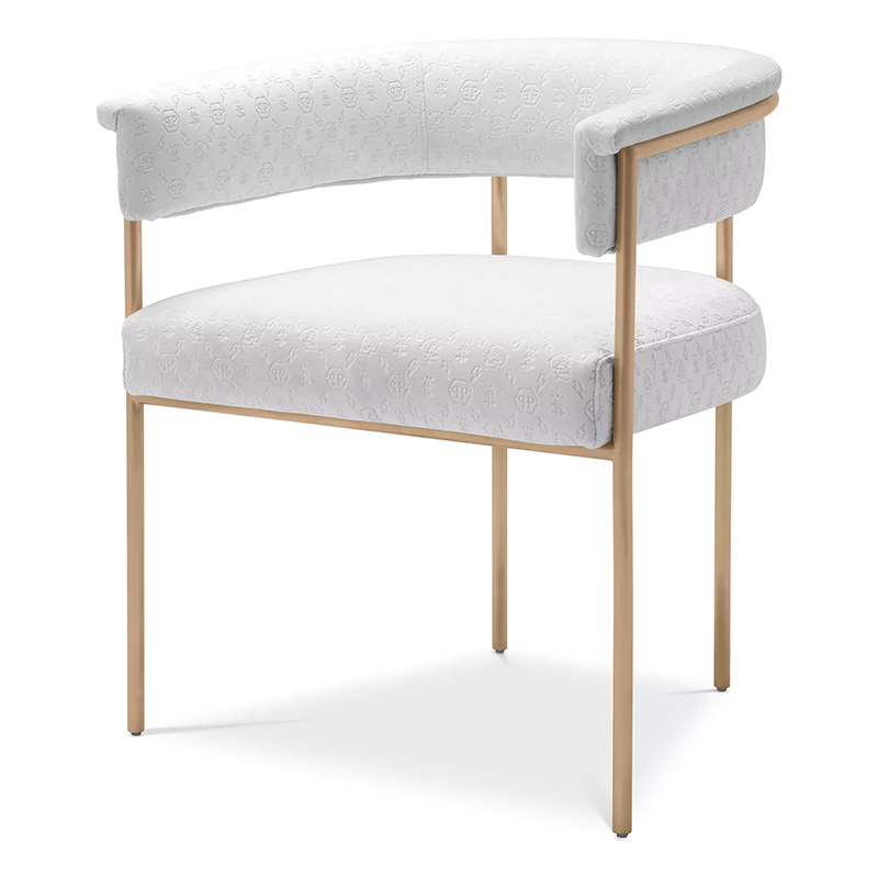  Philipp Plein Dining Chair Monogram White     | Loft Concept 