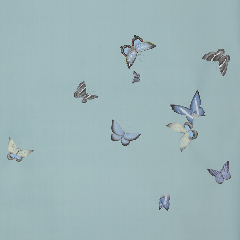    Butterflies Special Colourway on Duck Egg dyed silk    | Loft Concept 