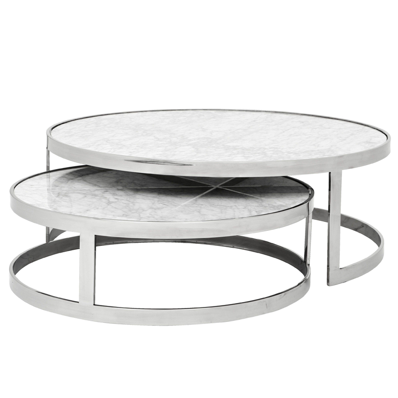    Eichholtz Coffee Table Fletcher set of 2     Bianco   | Loft Concept 