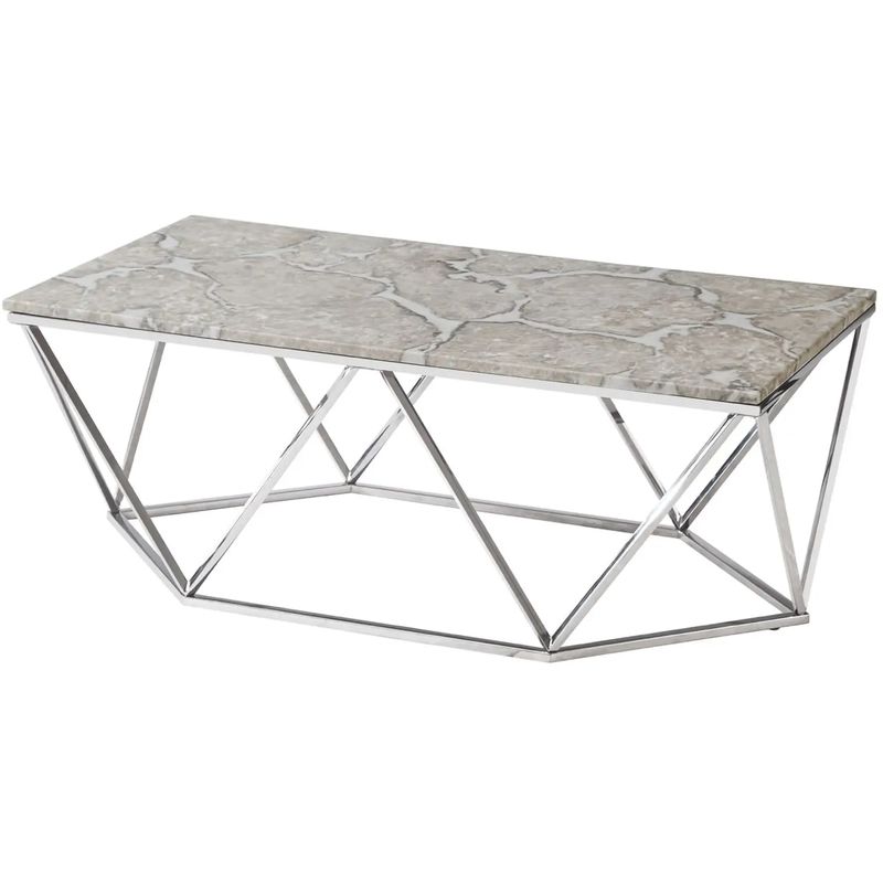 Кофейный столик Kovaldzhi Collection Frame Geometry Silver Бежево-серый Белый Мрамор Bianco Серебряный Кофейный столик Kovaldzhi Collection Frame Geometry Silver Бежево-серый Белый Мрамор Bianco Серебряный в Москве | Loft Concept