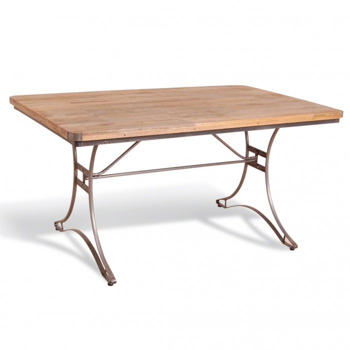 C Industrial Metal Rust Rectangular Table    | Loft Concept 