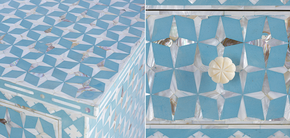 Комод отделка перламутр MOTHER OF PEARL CHEST OF 4 DRAWER Комод отделка перламутр MOTHER OF PEARL CHEST OF 4 DRAWER - Loft-Concept