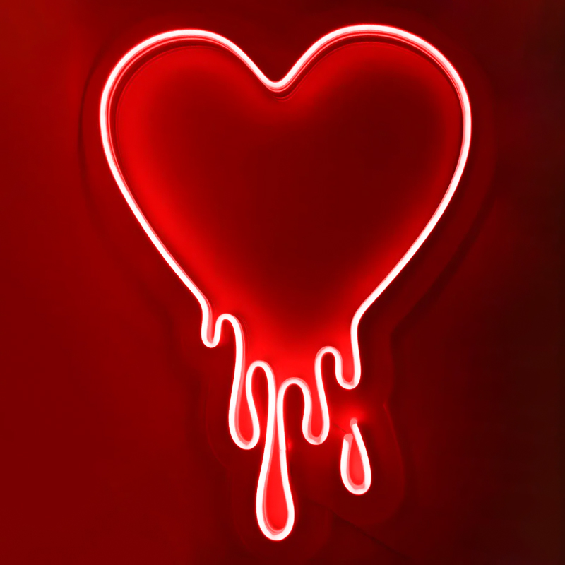    Melted Heart Neon Wall Lamp     | Loft Concept 