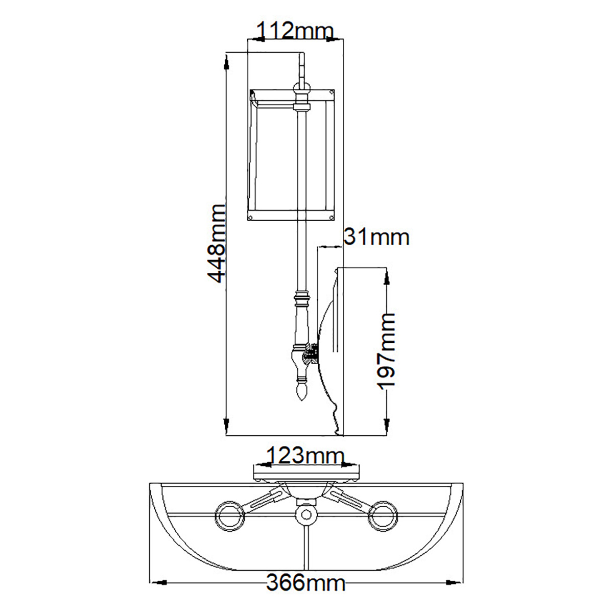 Бра с 2-мя бежевыми абажурами в классическом стиле Hinkley в Москве