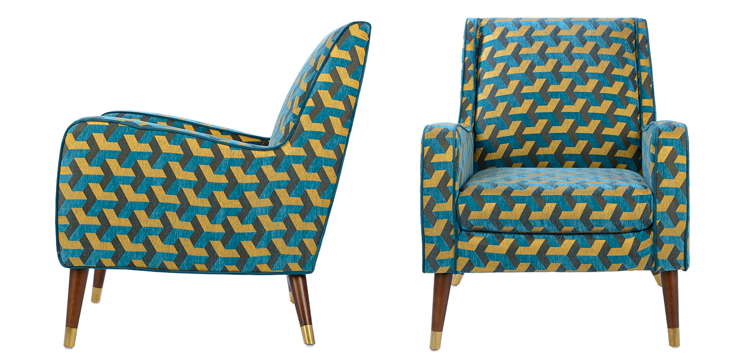 Кресло Contrasting Color сине-желтый - фото