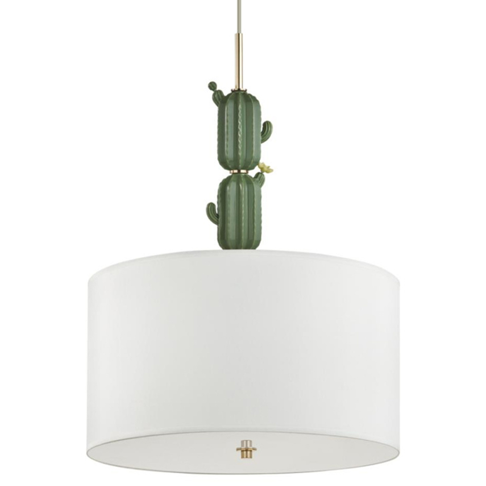 

Подвесной светильник с декором в виде кактуса из керамики Opuntia D45 см